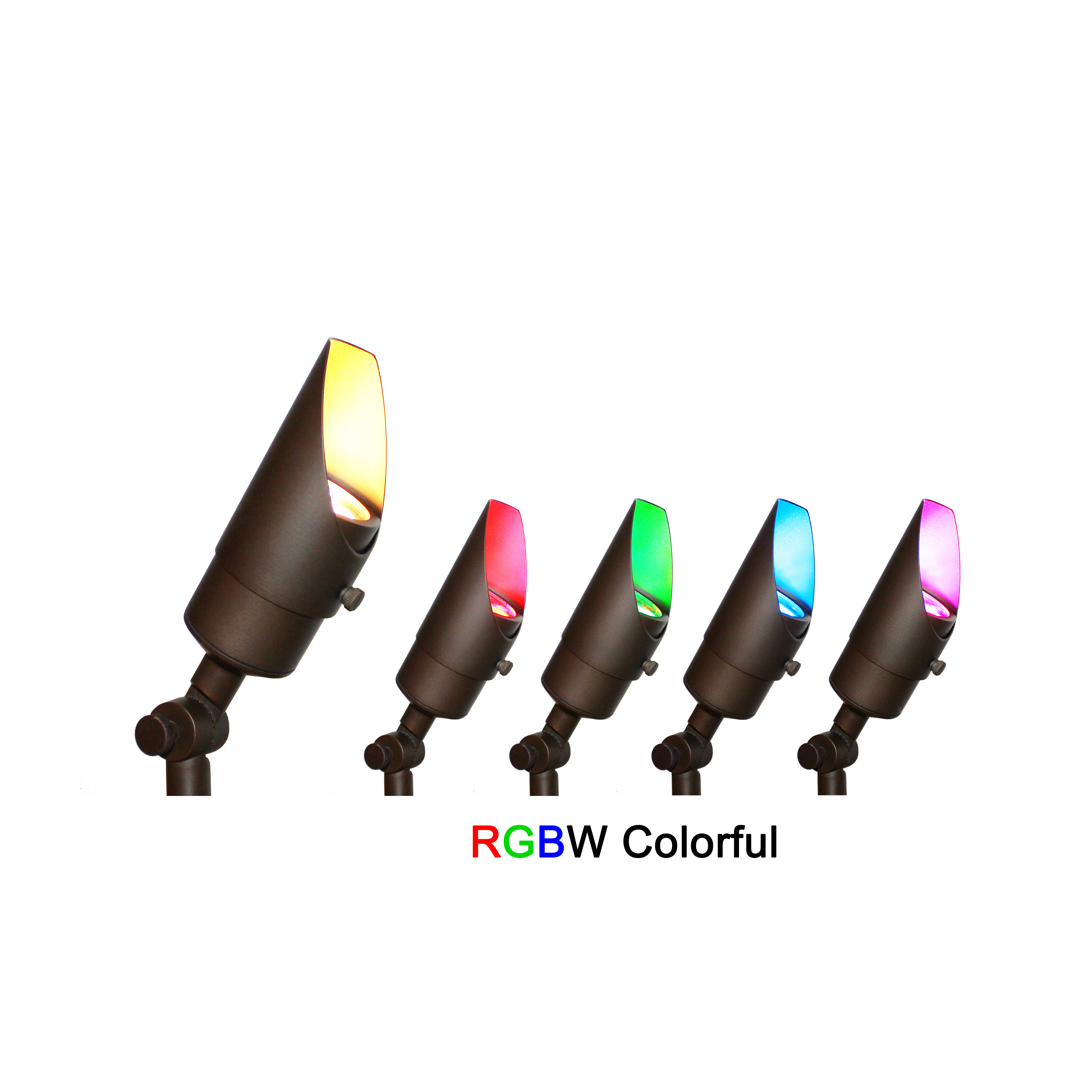 Gardenstar S2807B-RGBWW 5W Smart Outdoor Brass Landscape Spotlight - Smart Control Waterproof IP65